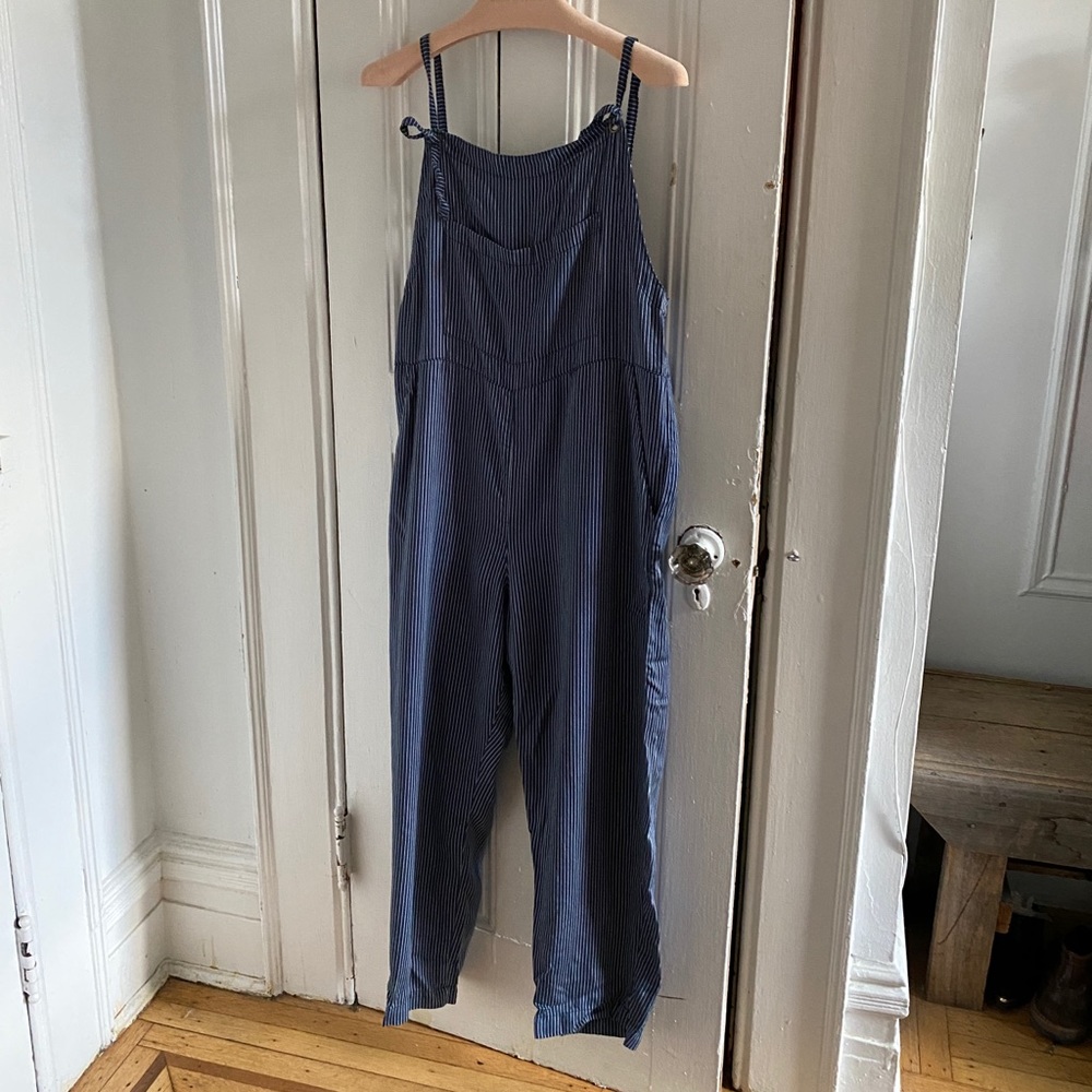 LACAUSA Harper pinstripe overalls size medium